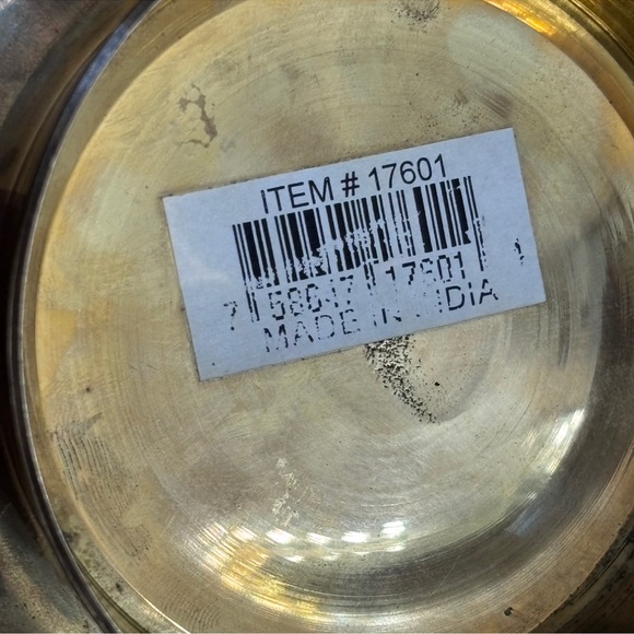 Brass and mother-of-pearl inlaid trinket box or incense burner - Picture 5 of 5